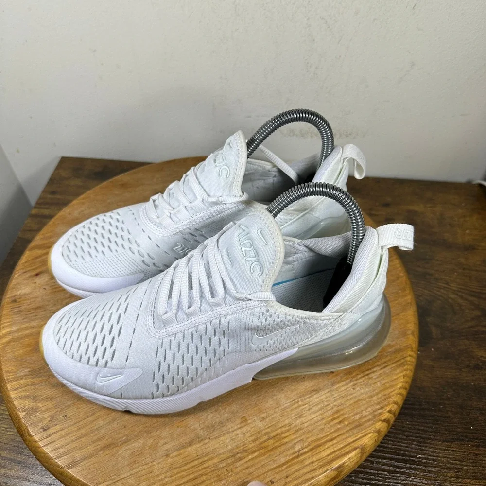 Nike Air Max 270 Mens White Gum Light Brown Running Shoes DC1702-100 Size 6